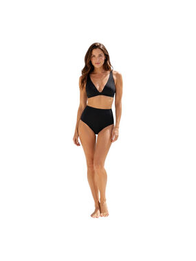 Hilinker Black High Waisted Bikini Set XS NWT Plunge Two Piece Swimsuit